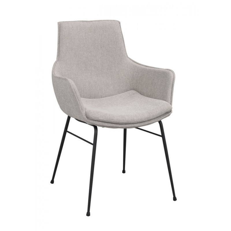 RO Lowell Fixed Arm Chair Grey/Black